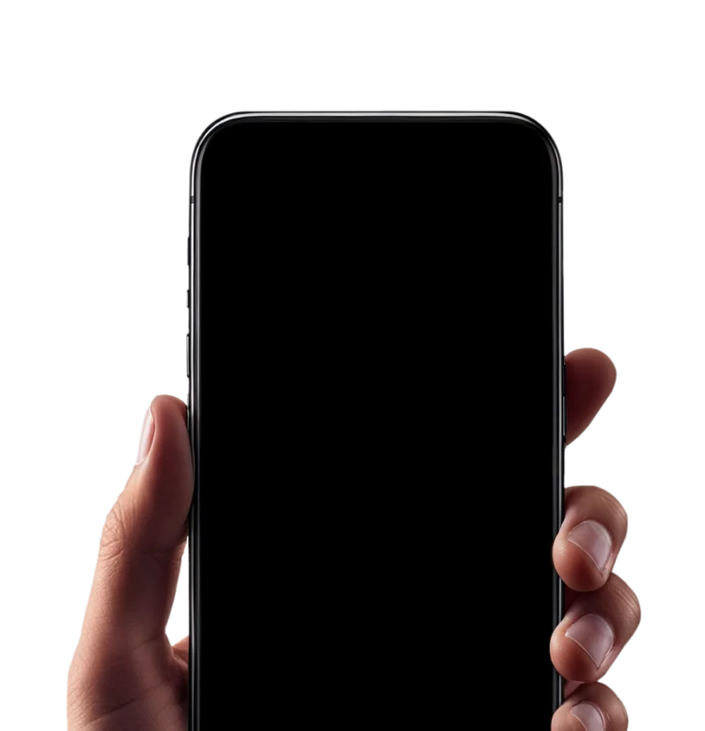 Hand holding phone